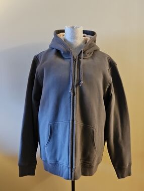 Eddie Bauer Men's Gray Zip-Up Hooded Sweatshirt